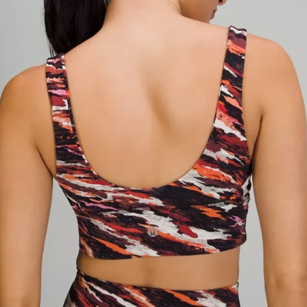 lululemon athletica Red and Black Patterned Sports Bra